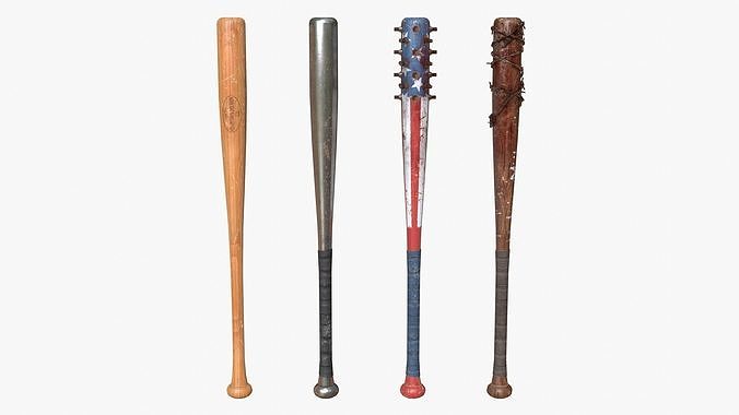 Baseball Bats Assets 01 Low-poly 3D model