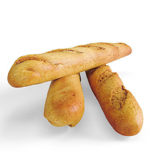 French Bread 3D model 6