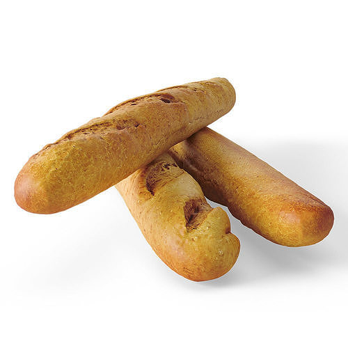 French Bread 3D model 5