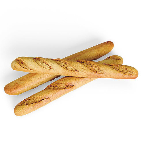 French Bread 3D model 2