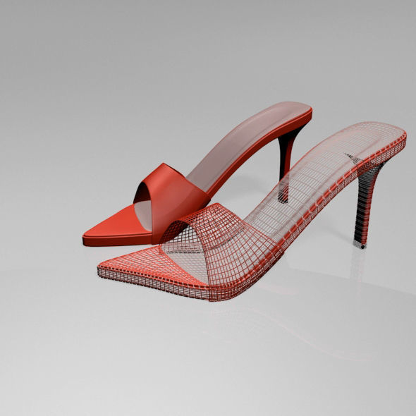 Pointy-Toe High-Heel Slide Sandals 01 3D model_11