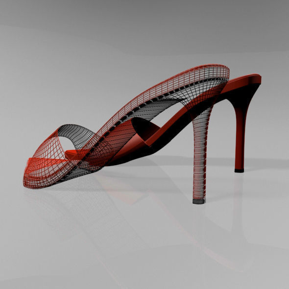 Pointy-Toe High-Heel Slide Sandals 01 3D model_15