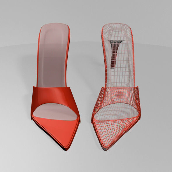 Pointy-Toe High-Heel Slide Sandals 01 3D model_21