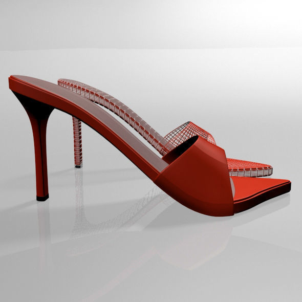 Pointy-Toe High-Heel Slide Sandals 01 3D model_18