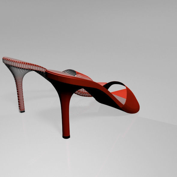 Pointy-Toe High-Heel Slide Sandals 01 3D model_6