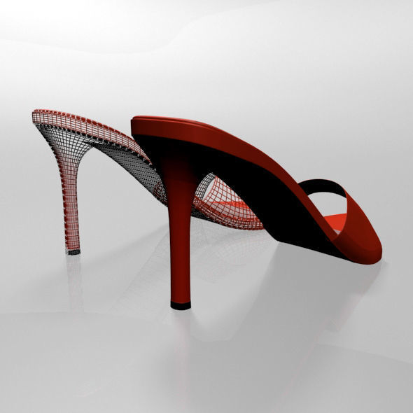 Pointy-Toe High-Heel Slide Sandals 01 3D model_17