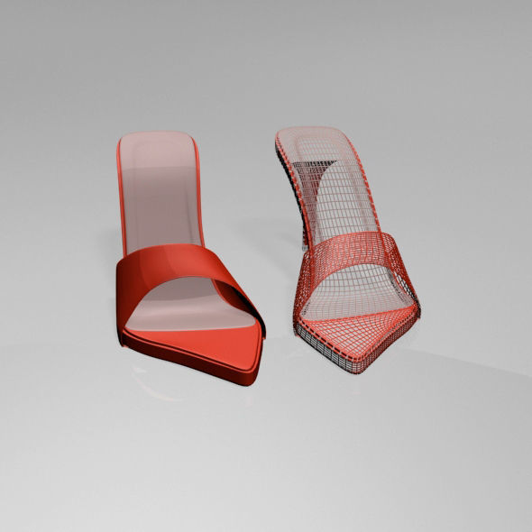 Pointy-Toe High-Heel Slide Sandals 01 3D model_2