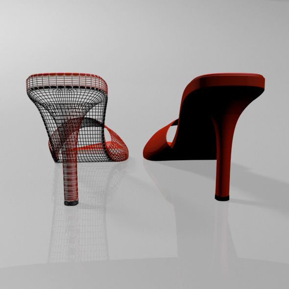 Pointy-Toe High-Heel Slide Sandals 01 3D model_16