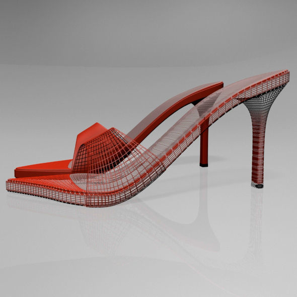 Pointy-Toe High-Heel Slide Sandals 01 3D model_14