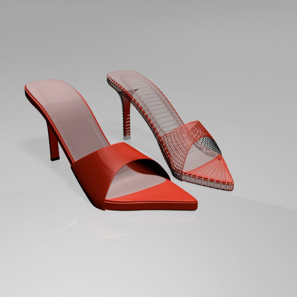 Pointy-Toe High-Heel Slide Sandals 01 3D model_3