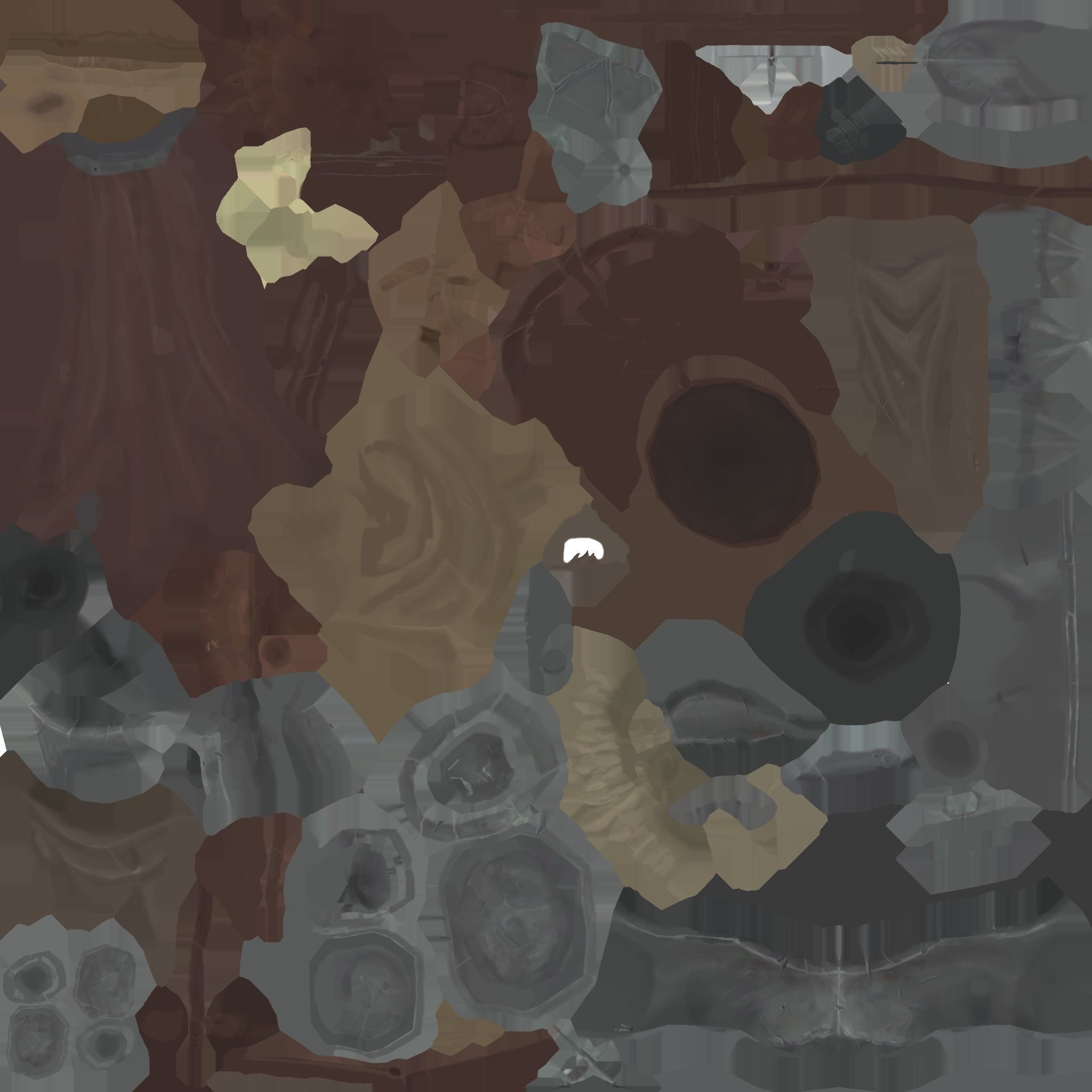 Skeleton warrior Low-poly 3D model_5