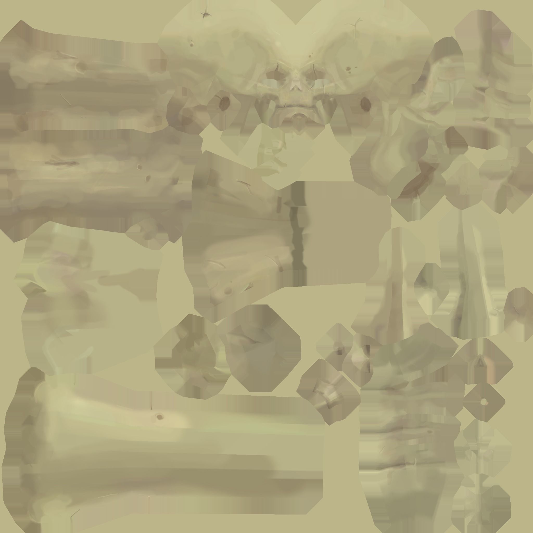 Skeleton warrior Low-poly 3D model_4