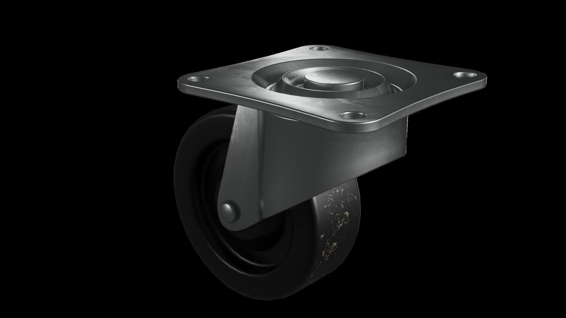 Caster Wheel Low-poly 3D model_5