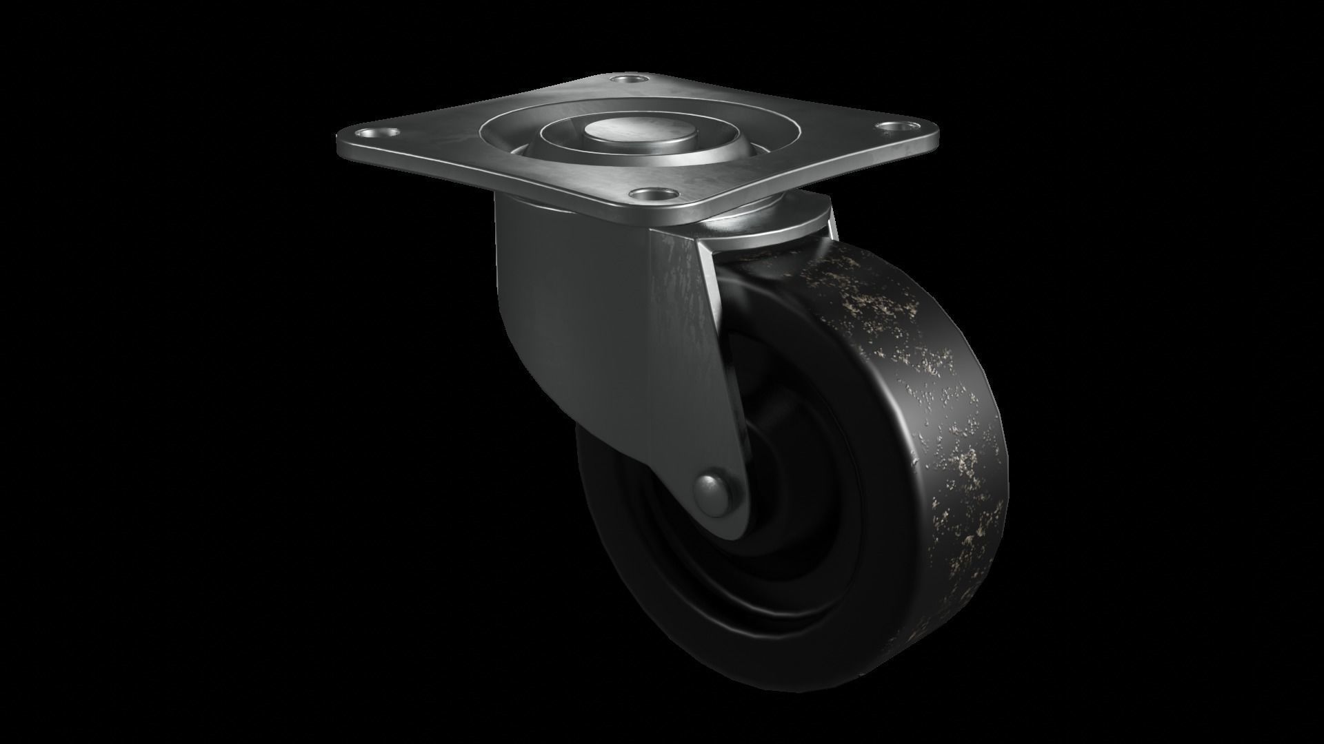 Caster Wheel Low-poly 3D model_4