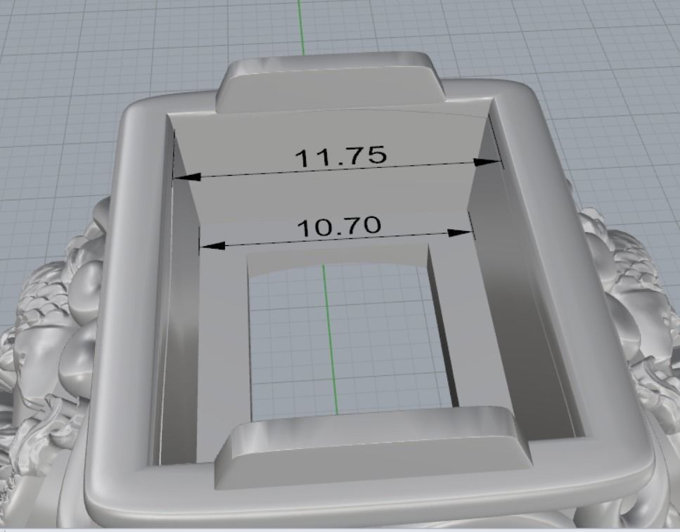 Signet Ring fishes black onyx gemstone 3D print model_15