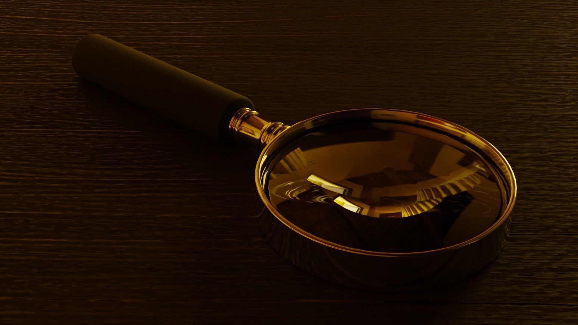 Magnifying Glass  Low-poly 3D model_4