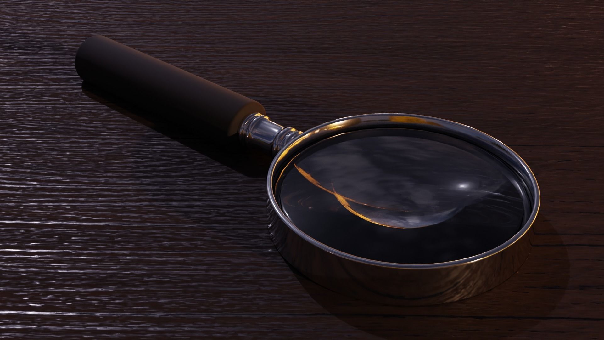 Magnifying Glass  Low-poly 3D model_2
