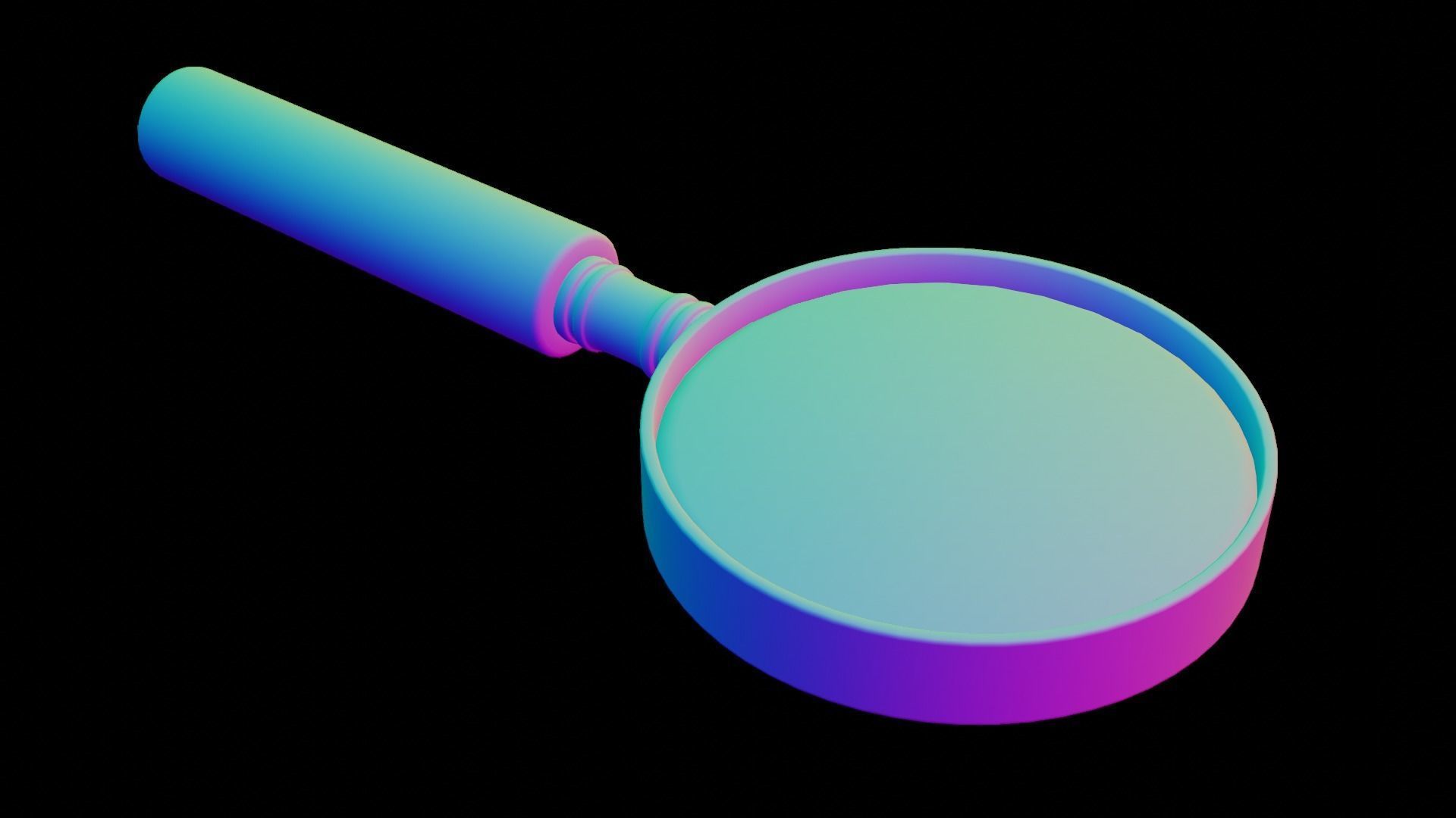 Magnifying Glass  Low-poly 3D model_5