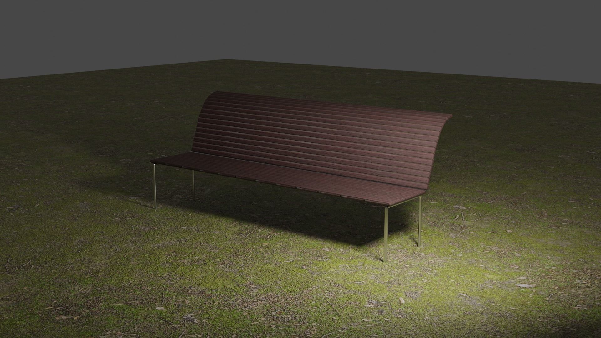 Modern Bench 3D model_1