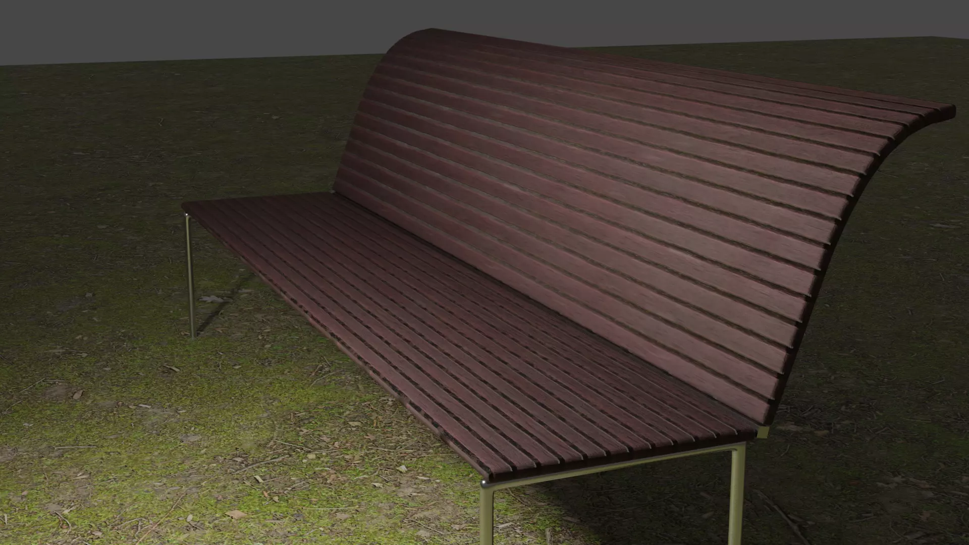 Modern Bench 3D model_0