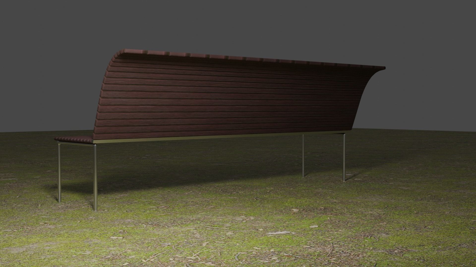 Modern Bench 3D model_3