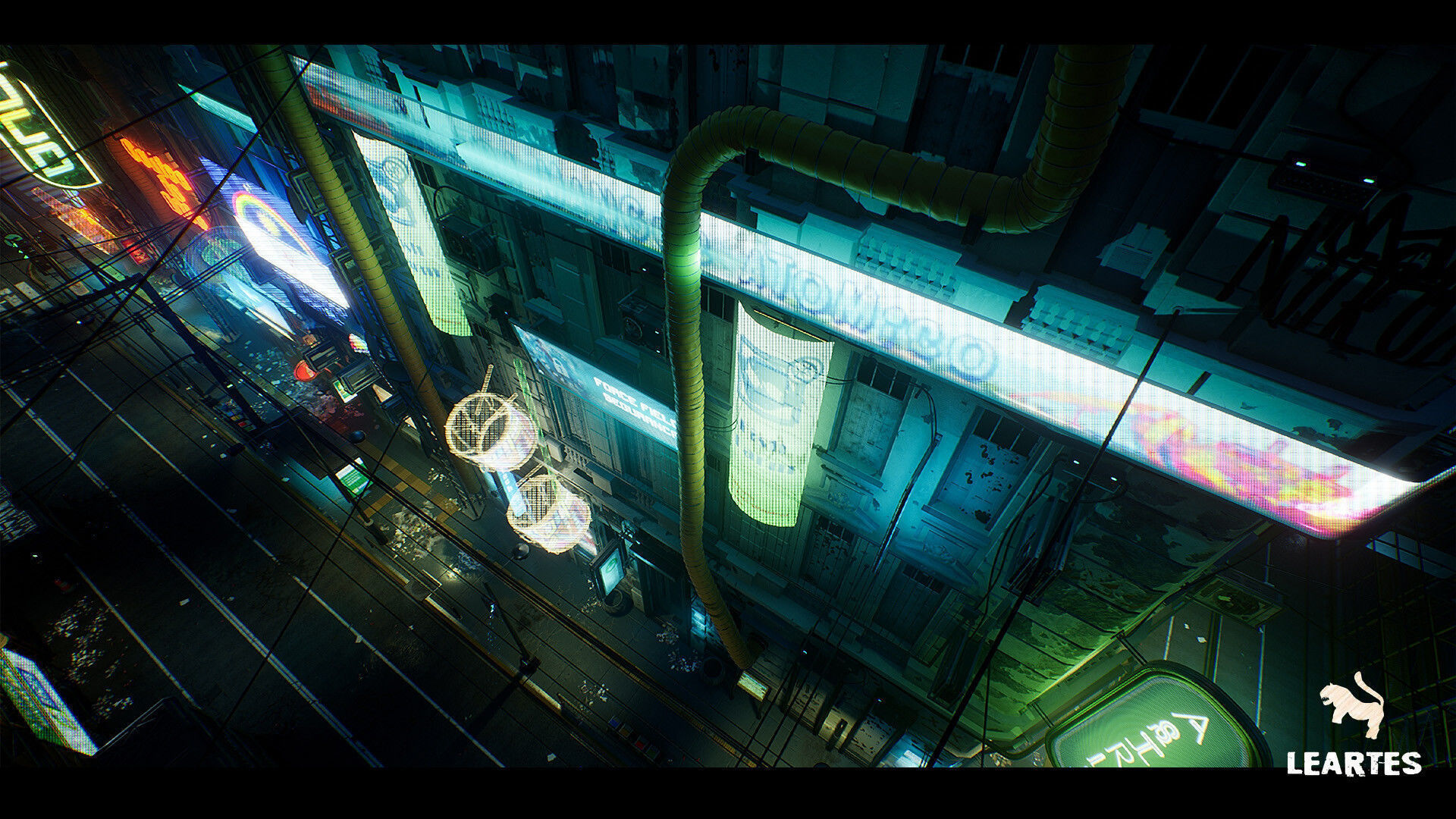 Cyberpunk City Recife Environment Low-poly 3D model_11