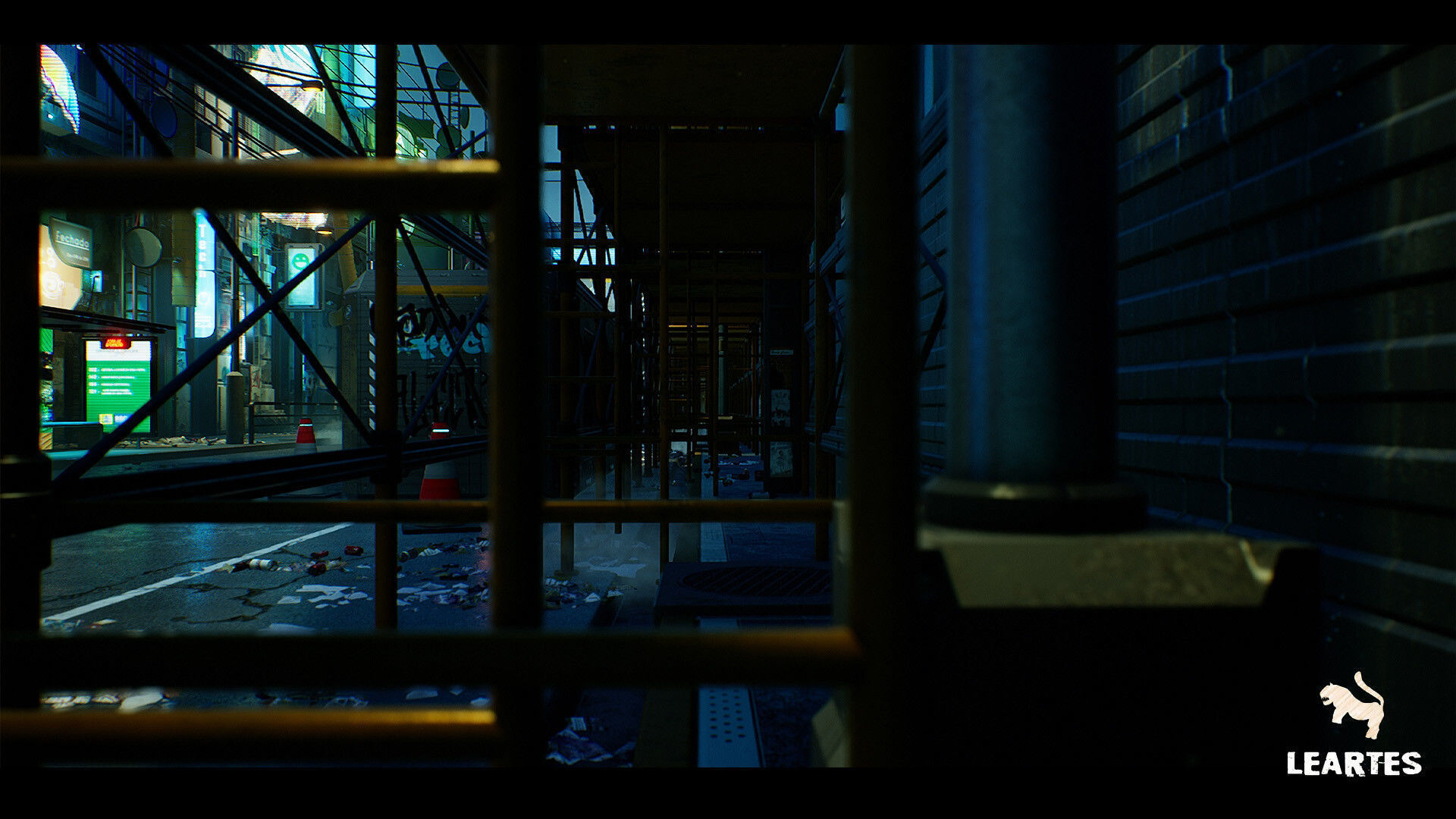 Cyberpunk City Recife Environment Low-poly 3D model_20