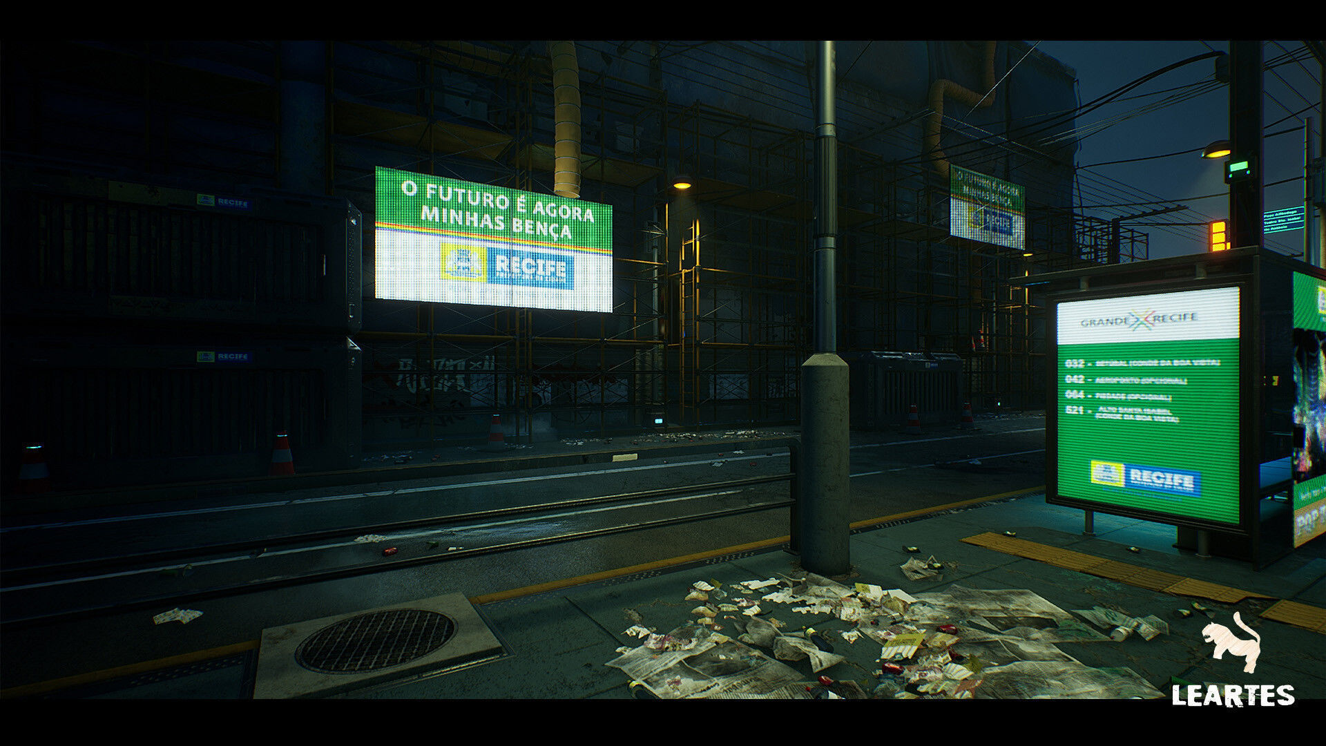 Cyberpunk City Recife Environment Low-poly 3D model_18