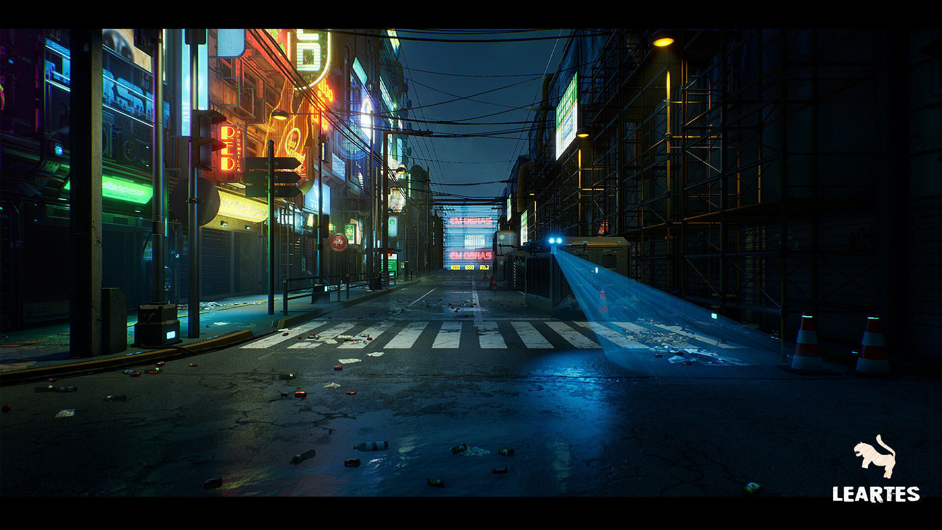Cyberpunk City Recife Environment Low-poly 3D model_17