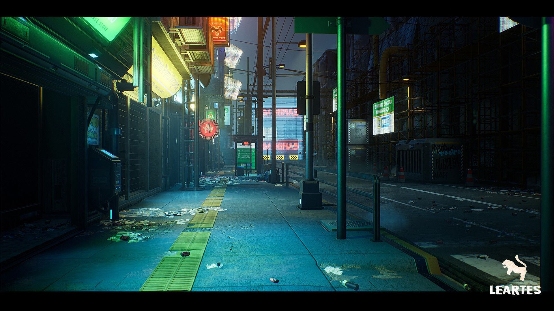 Cyberpunk City Recife Environment Low-poly 3D model_15
