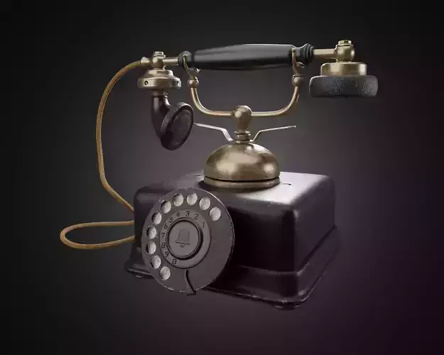 Vintage old rotary telephone