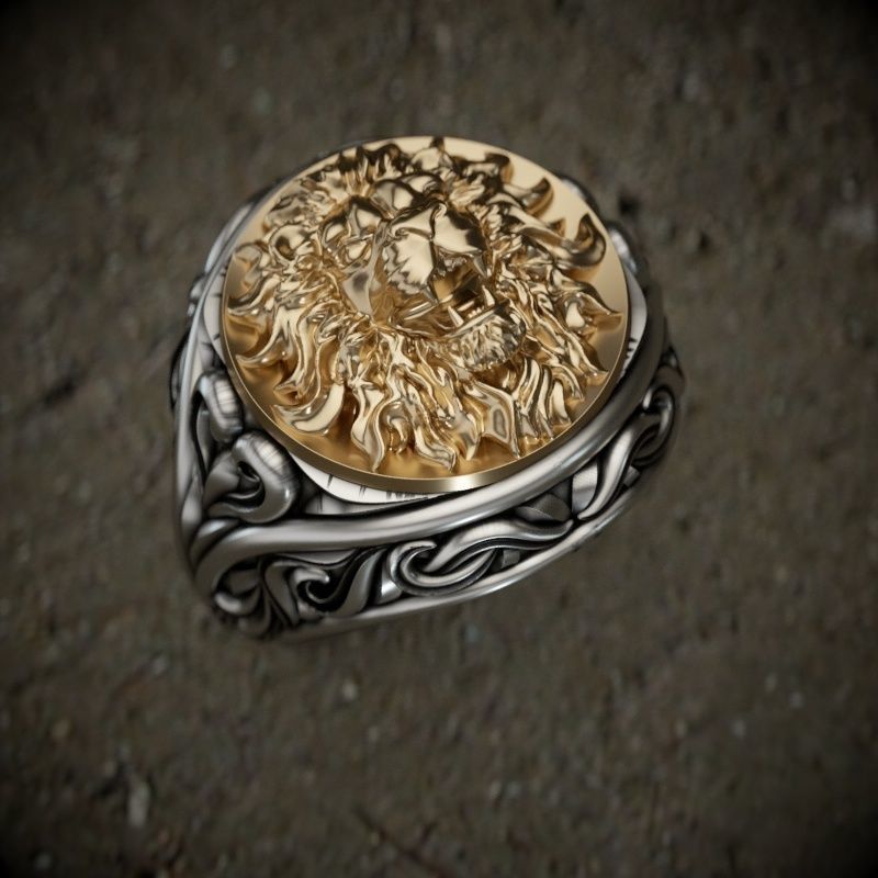 Lion-ring3 3D print model_1