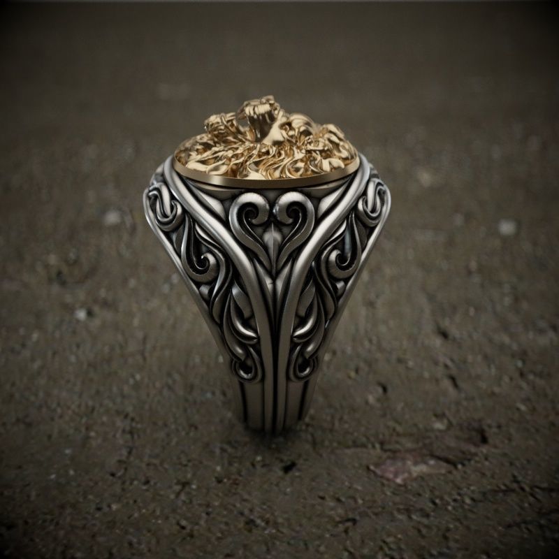 Lion-ring3 3D print model_4