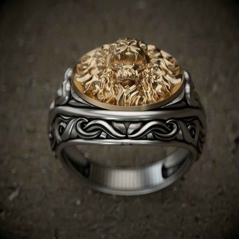 Lion-ring3 3D print model_2