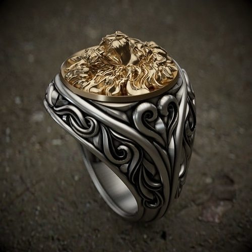 Lion-ring3 3D print model