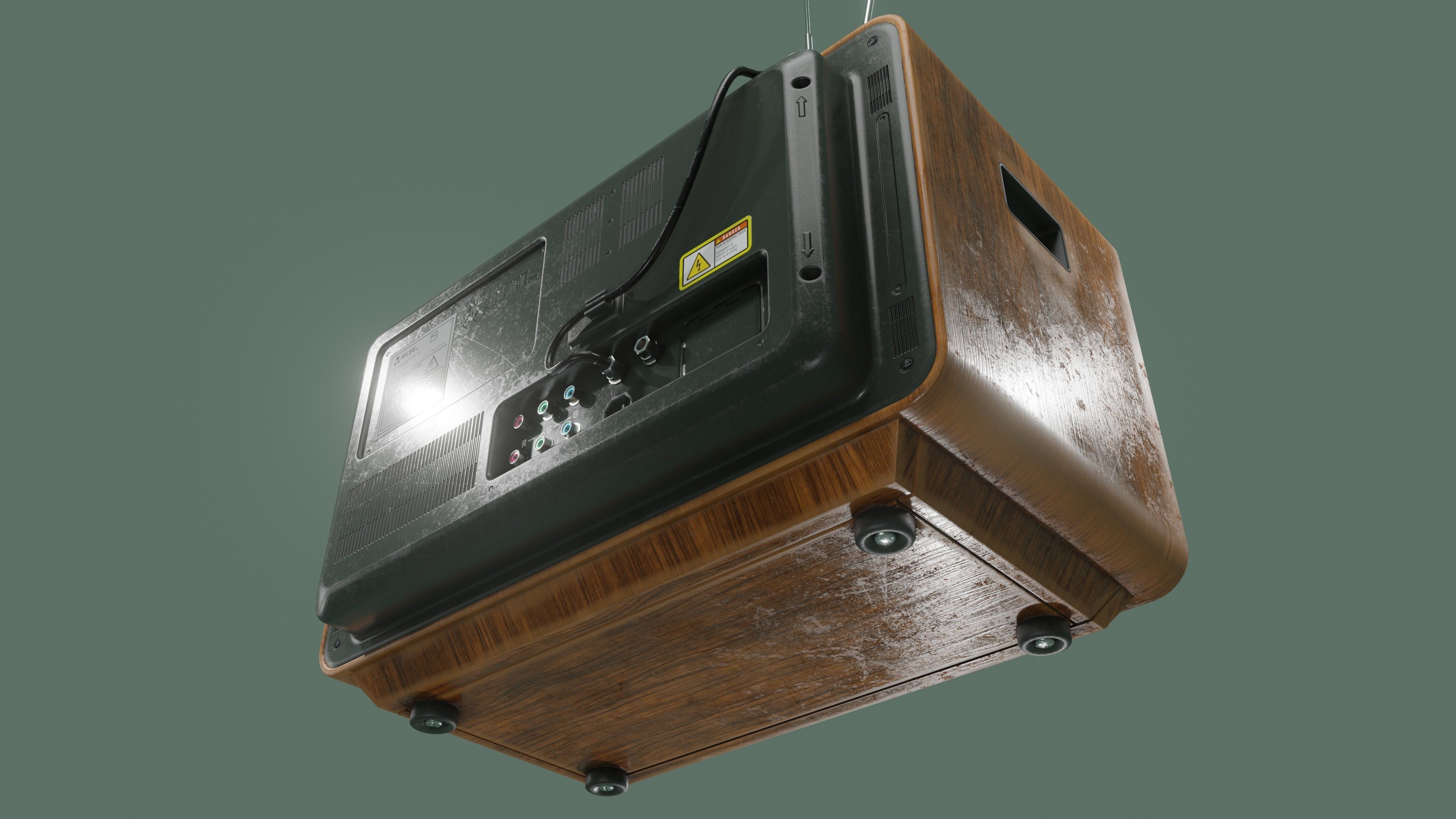 Old Tv  Low-poly 3D model_10