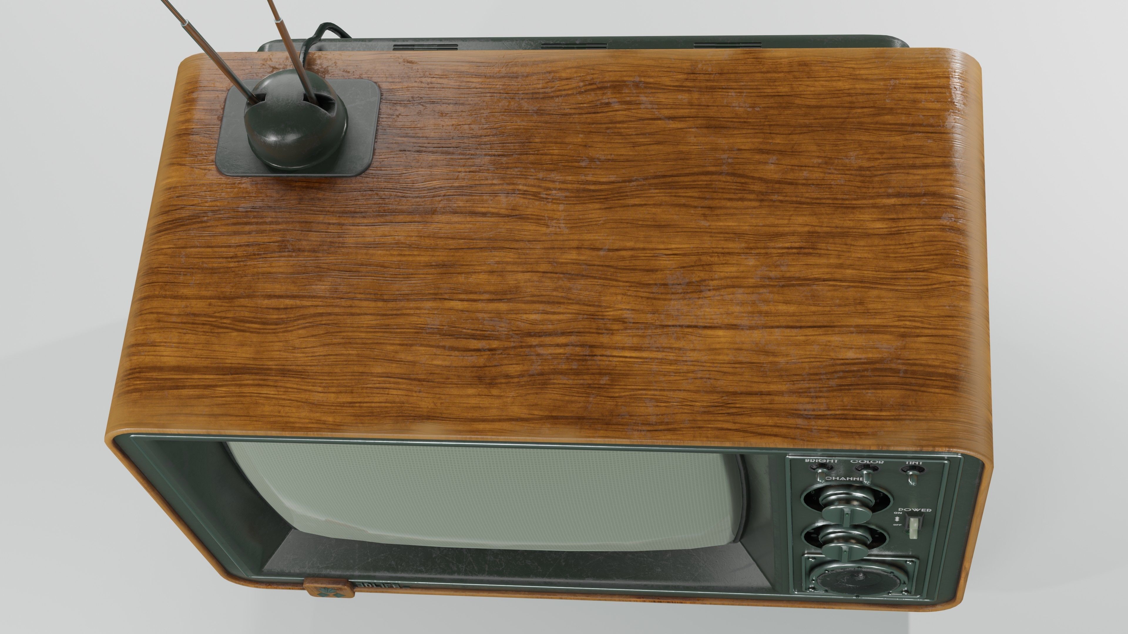 Old Tv  Low-poly 3D model_20