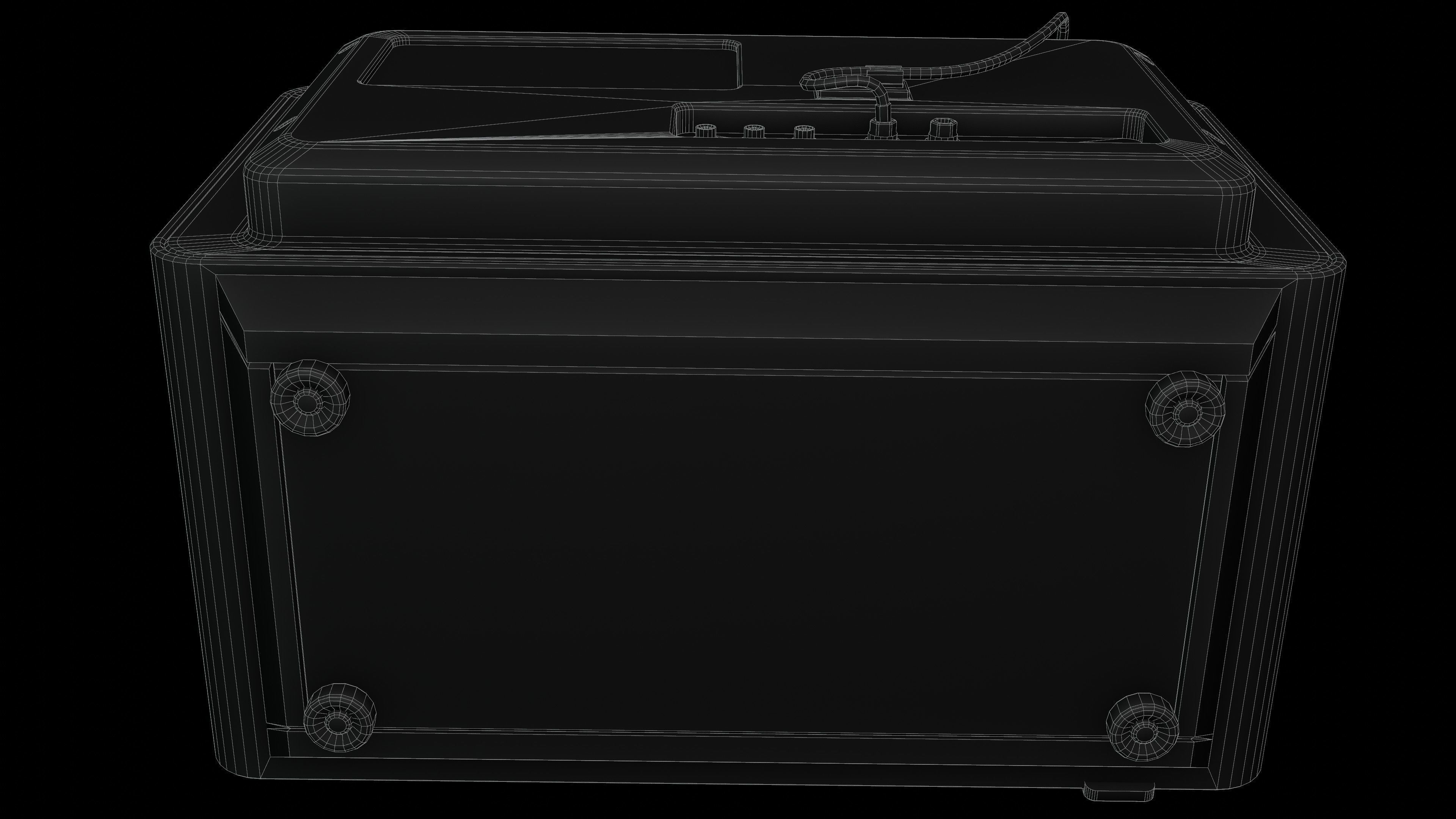 Old Tv  Low-poly 3D model_27