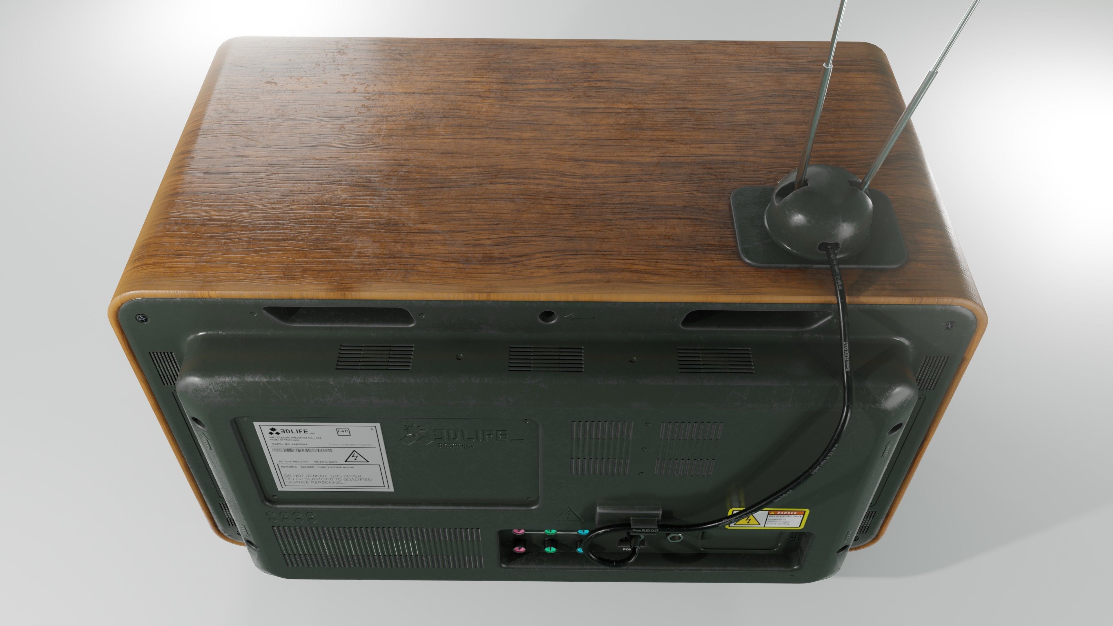 Old Tv  Low-poly 3D model_8