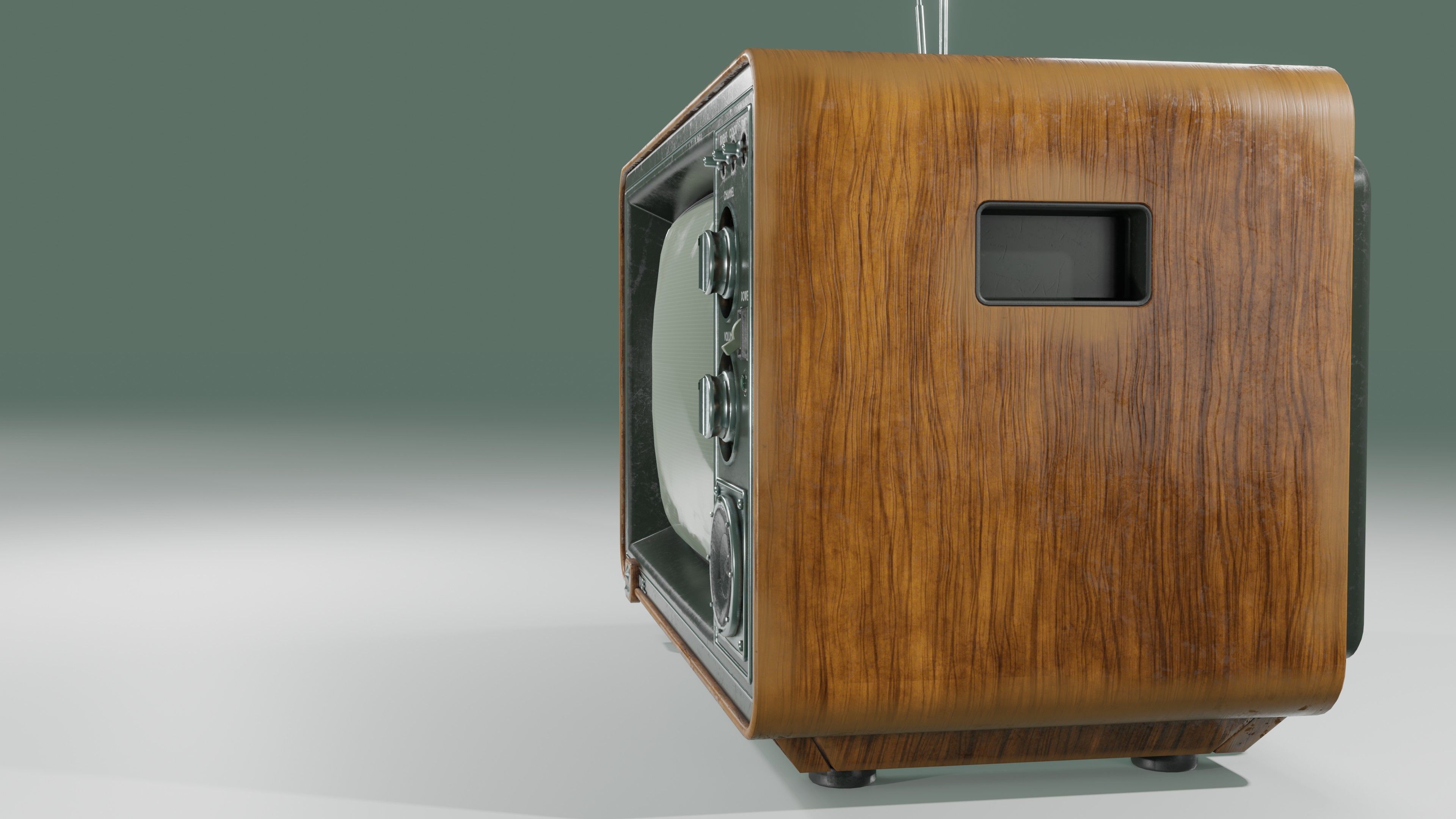 Old Tv  Low-poly 3D model_21