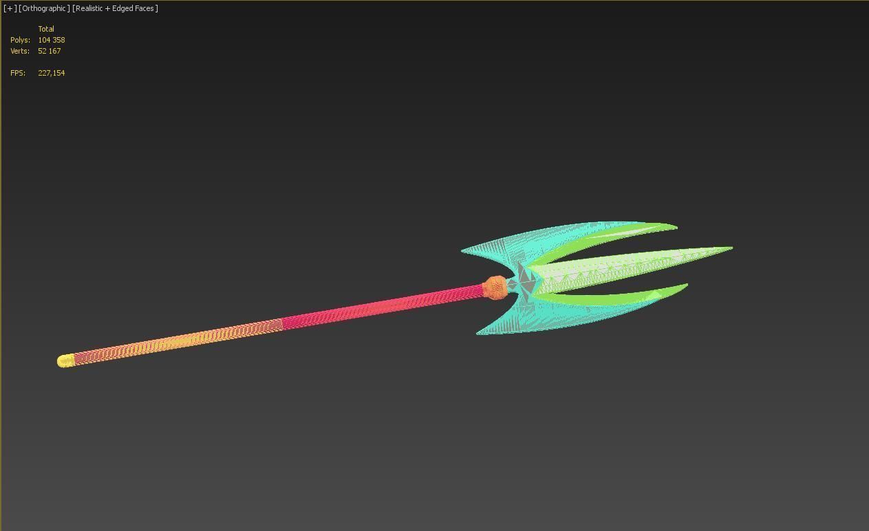 One Piece Charlotte Katakuri Spear Cosplay Weapon Prop 3D print model_11