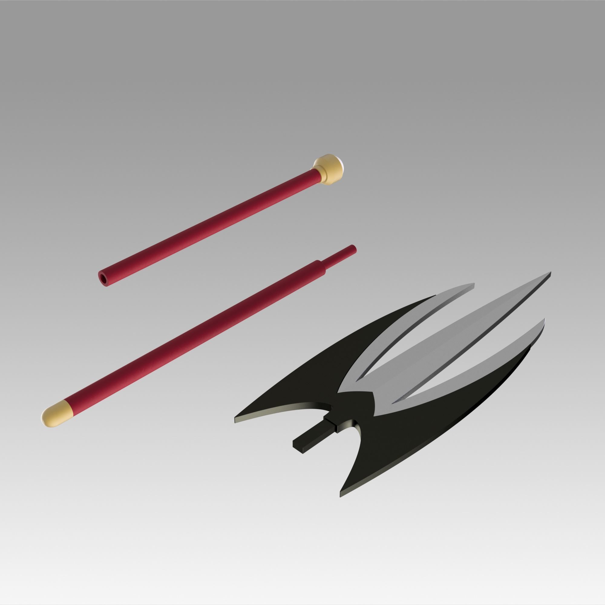 One Piece Charlotte Katakuri Spear Cosplay Weapon Prop 3D print model_10