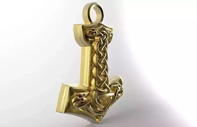 Thor hammer pendant 4