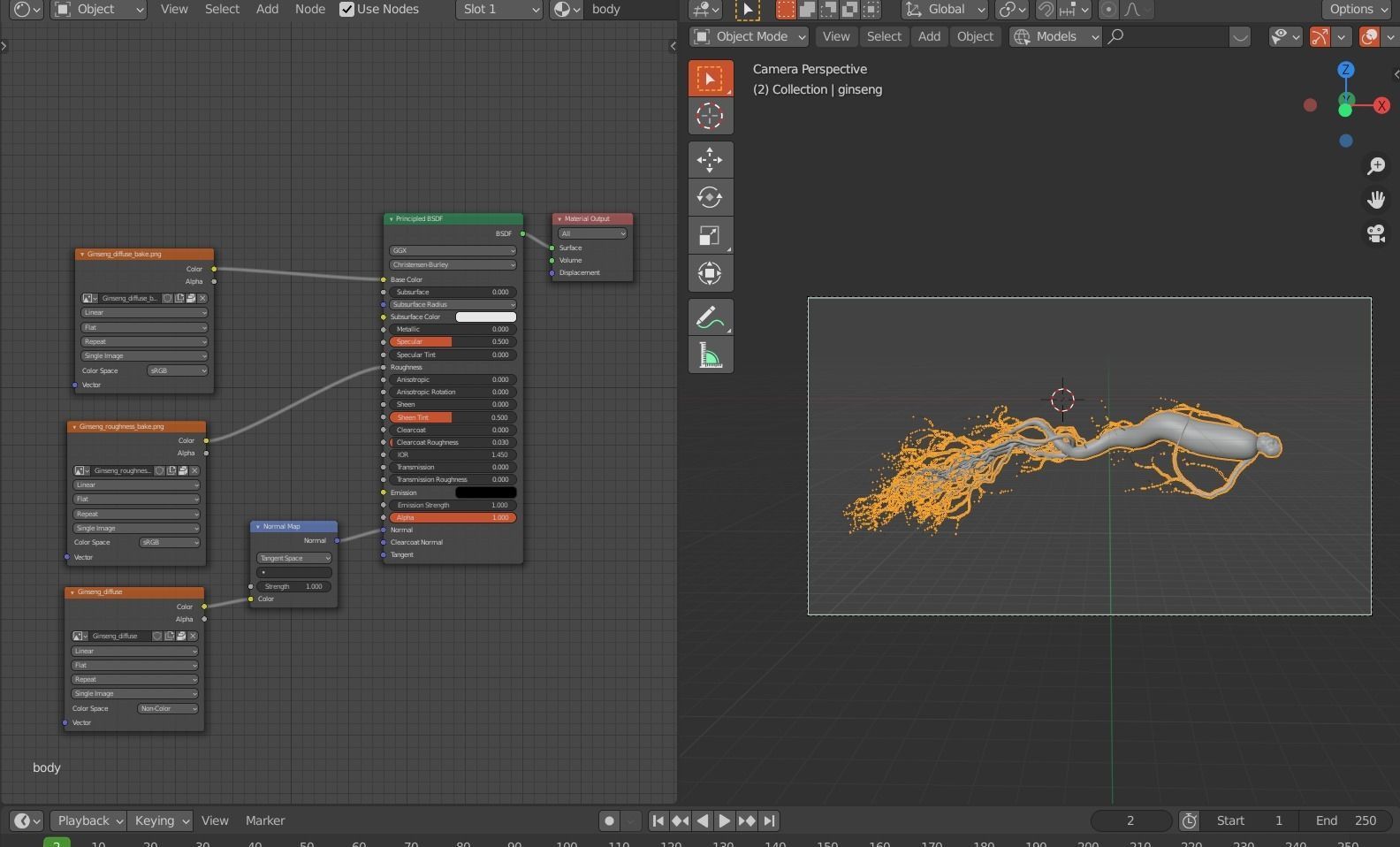 Ginseng root 3D model_9