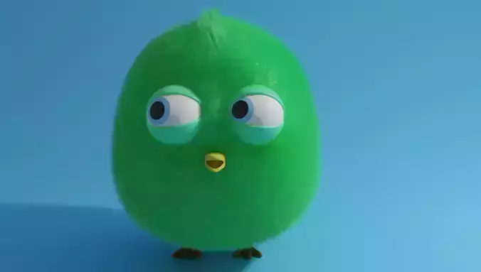 Chick bird with big eyes