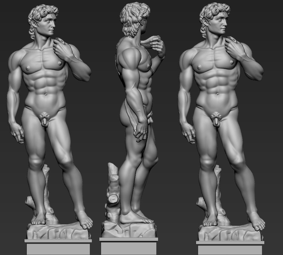 David statue of daniel 3D print model_1