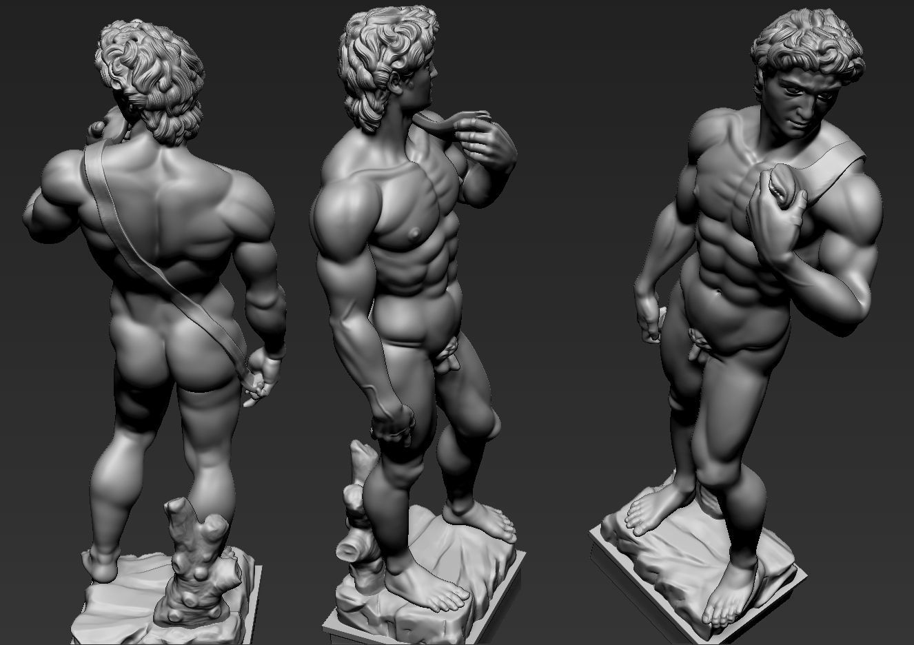 David statue of daniel 3D print model_3