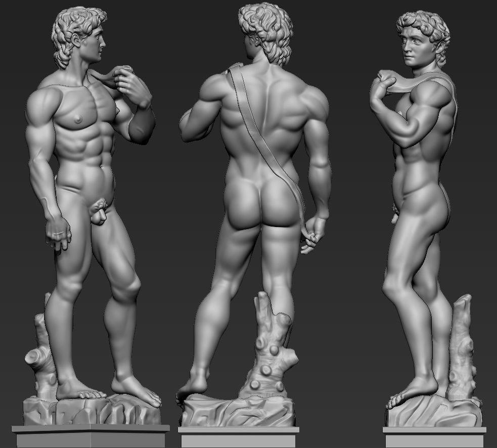 David statue of daniel 3D print model_2
