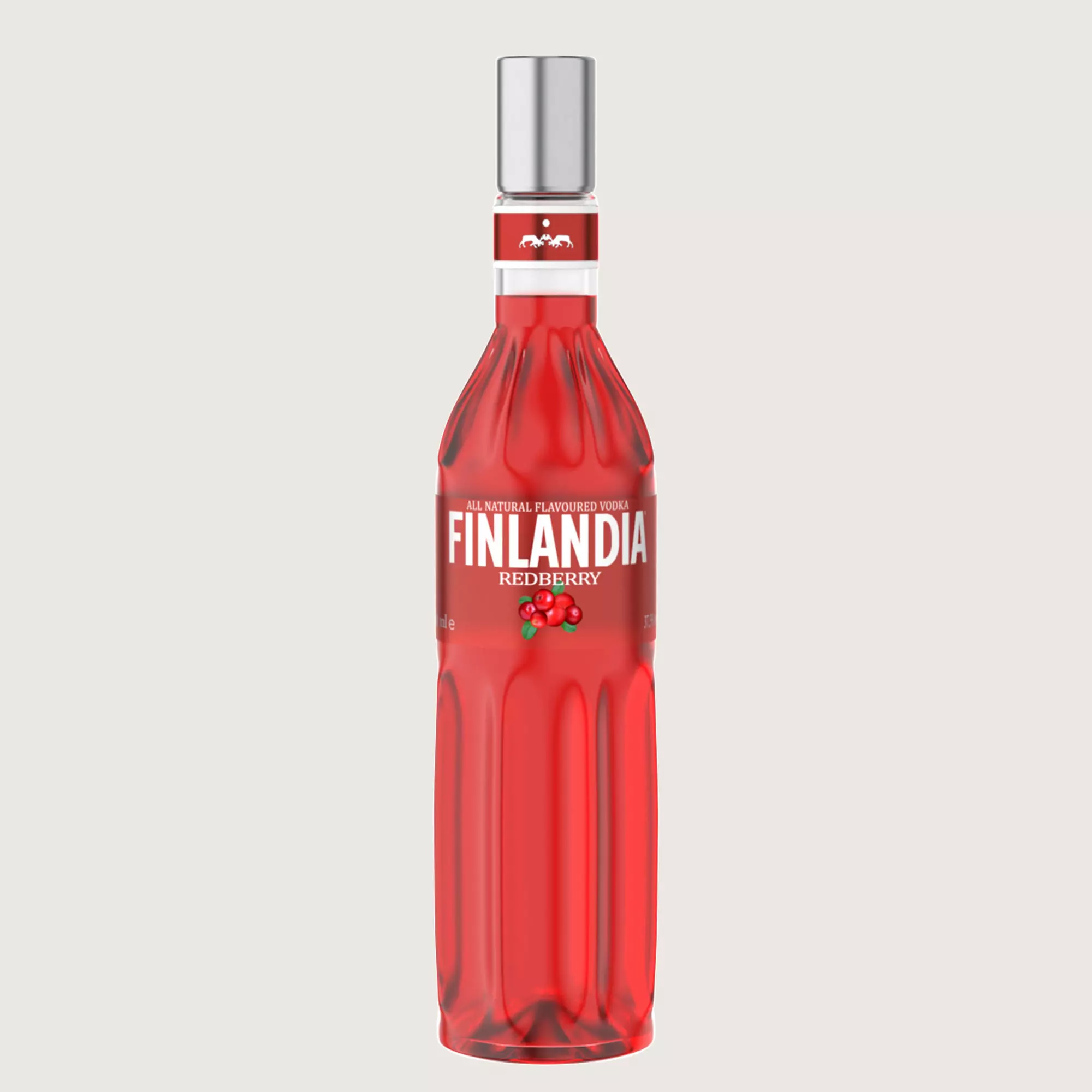 Finlandia Original Classic Redberry Bottle Vodka Of Finland Low-poly 3D model