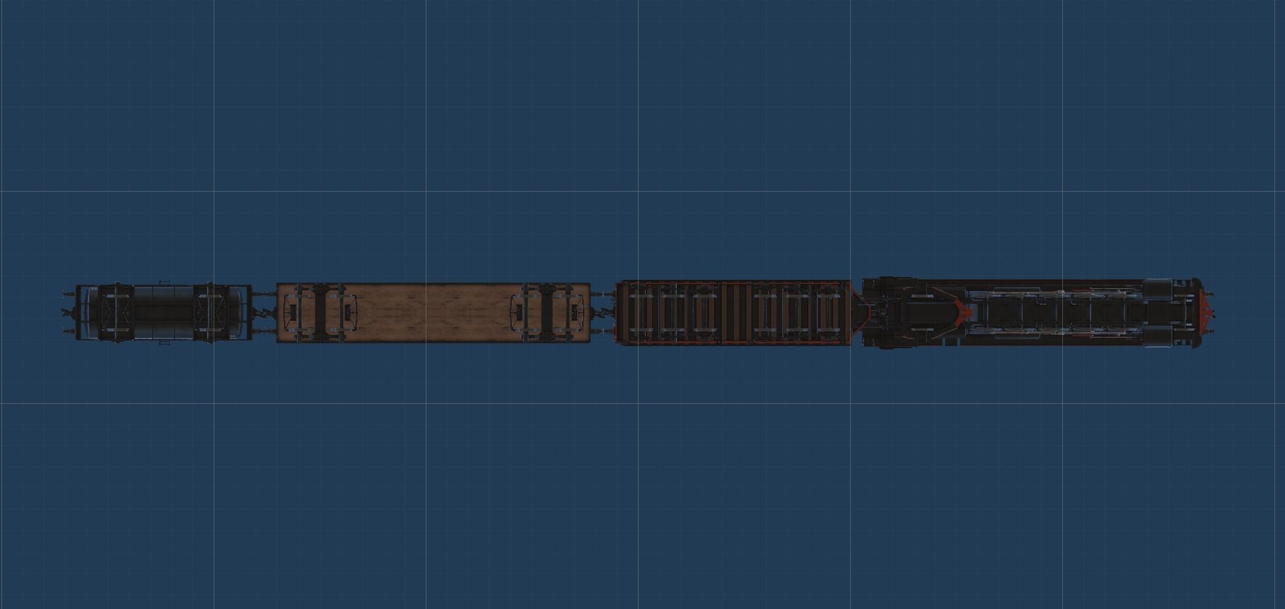 Russian locomotive class FD Low-poly 3D model_9